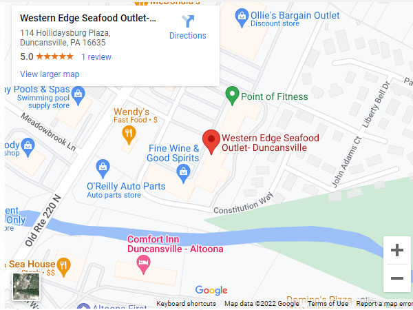 Western Edge Seafood Altoona Outlet Map