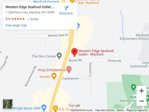 Western Edge Seafood Washington Outlet Map